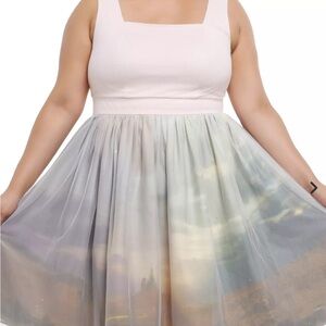 Her Universe White and Gray Dress